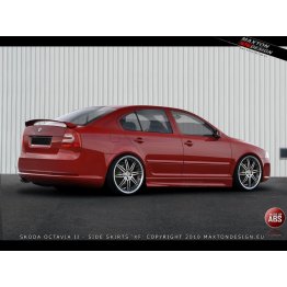 Накладки на пороги XR на Skoda Octavia II Liftback рестайл